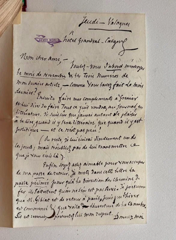 BARBEY D'AUREVILLY (Jules). — Les Diaboliques. (Réf. 25909)