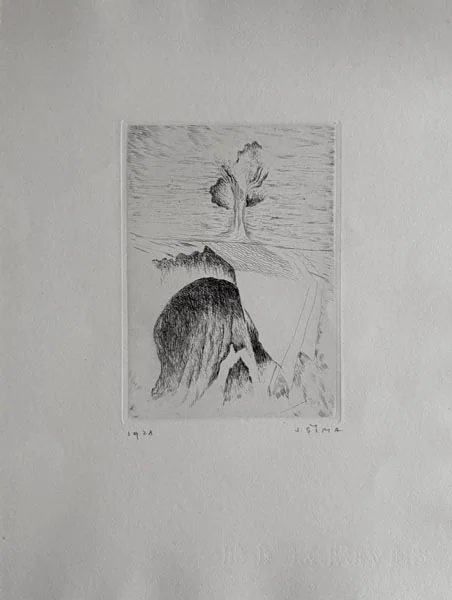 SIMA (Joseph). — Eau-forte originale signée. Le paradis perdu. (Réf. 25923)