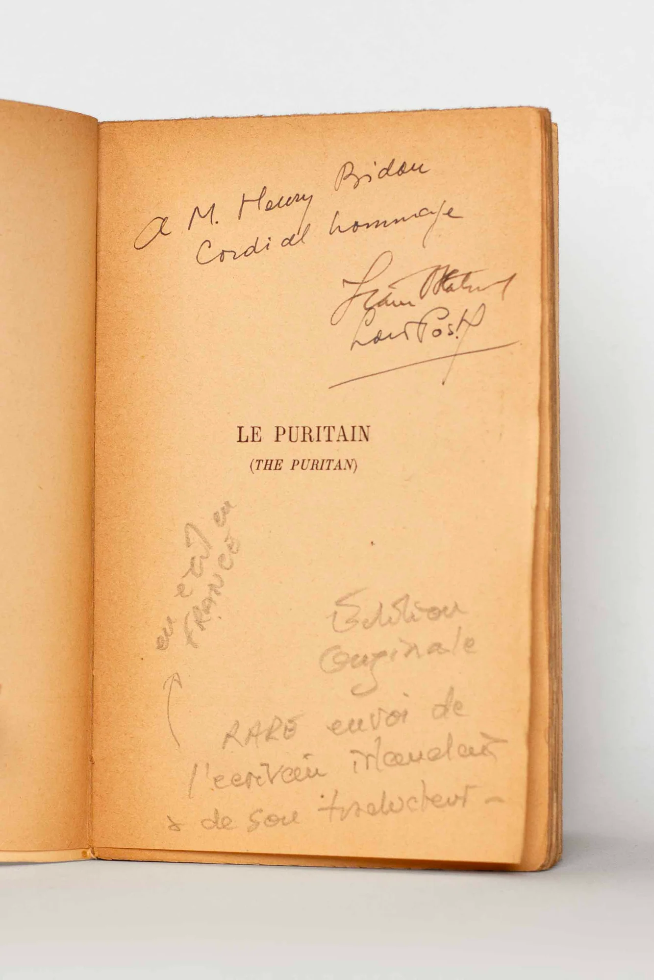 O'FLAHERTY (Liam). — Le puritain. (Réf. 25942)