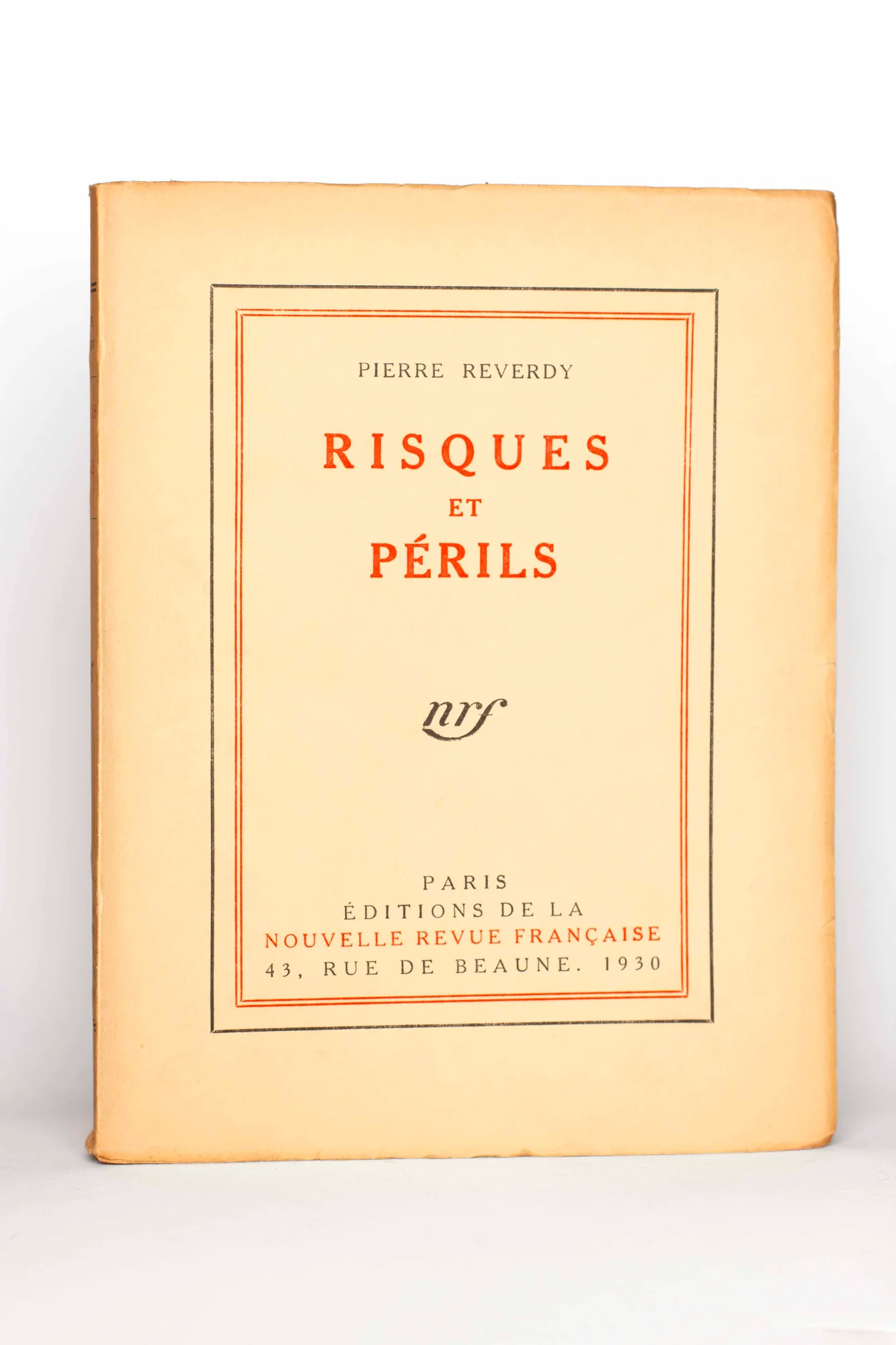 REVERDY (Pierre). — Risques et Périls. (Réf. 25950)