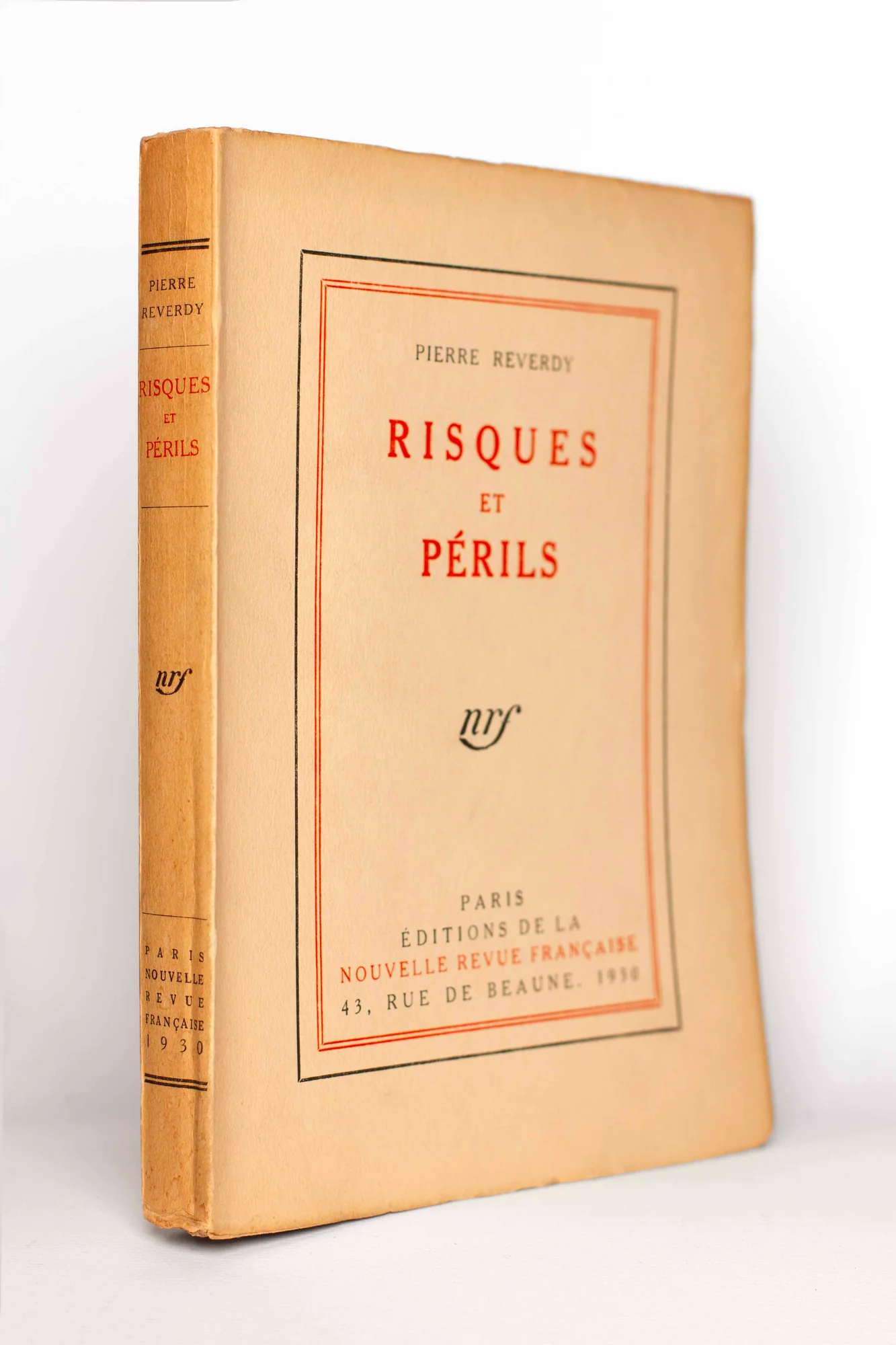 REVERDY (Pierre). — Risques et Périls. (Réf. 25950)