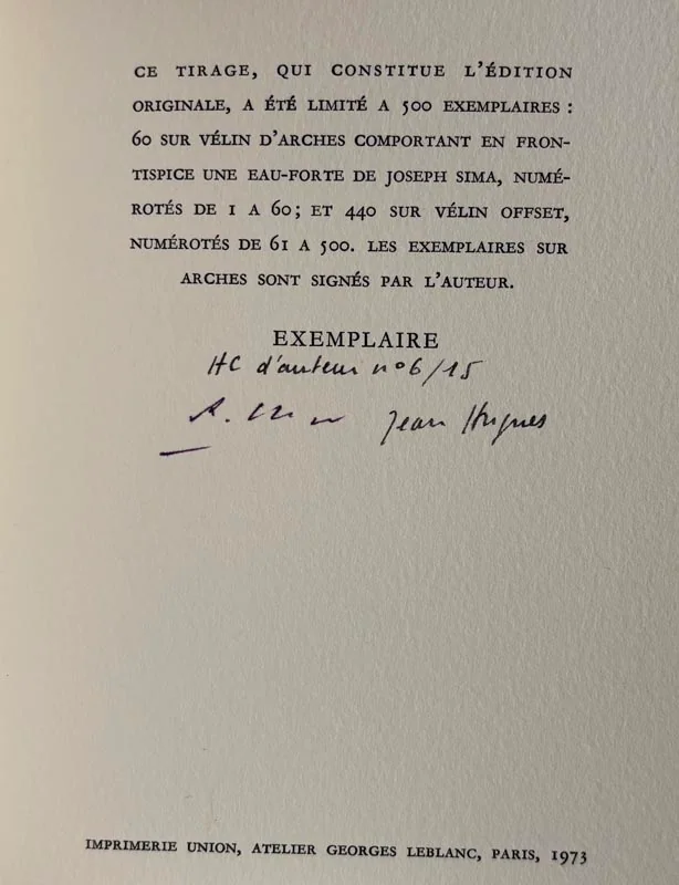 SIMA (Joseph). CHAR (René). — Se rencontrer paysage avec Joseph Sima. (Réf. 25989)