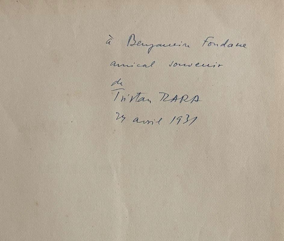 TZARA (Tristan). — L'Homme approximatif. (Réf. 25996)