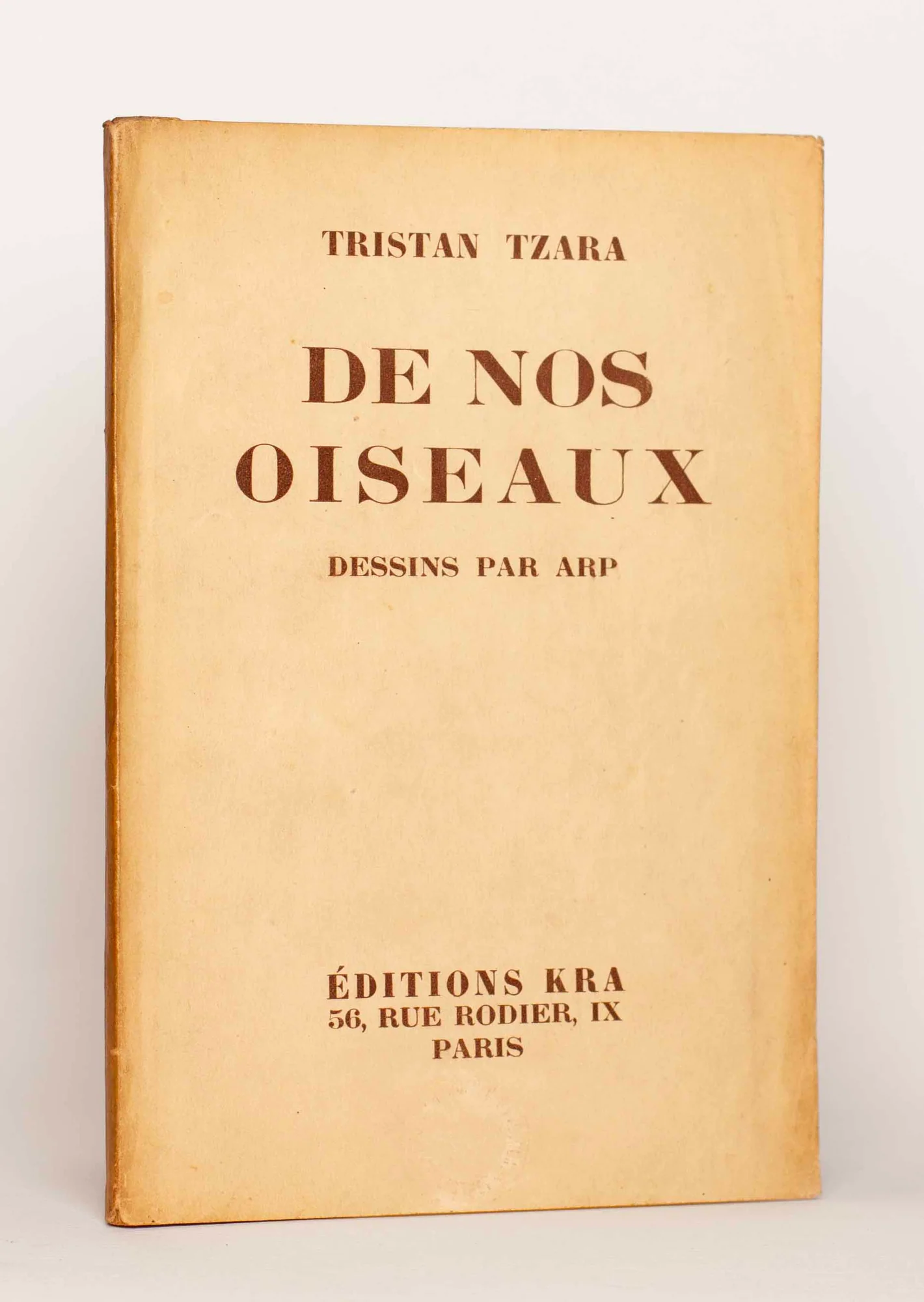 ARP (Hans). TZARA (Tristan). — De nos oiseaux. (Réf. 25998)