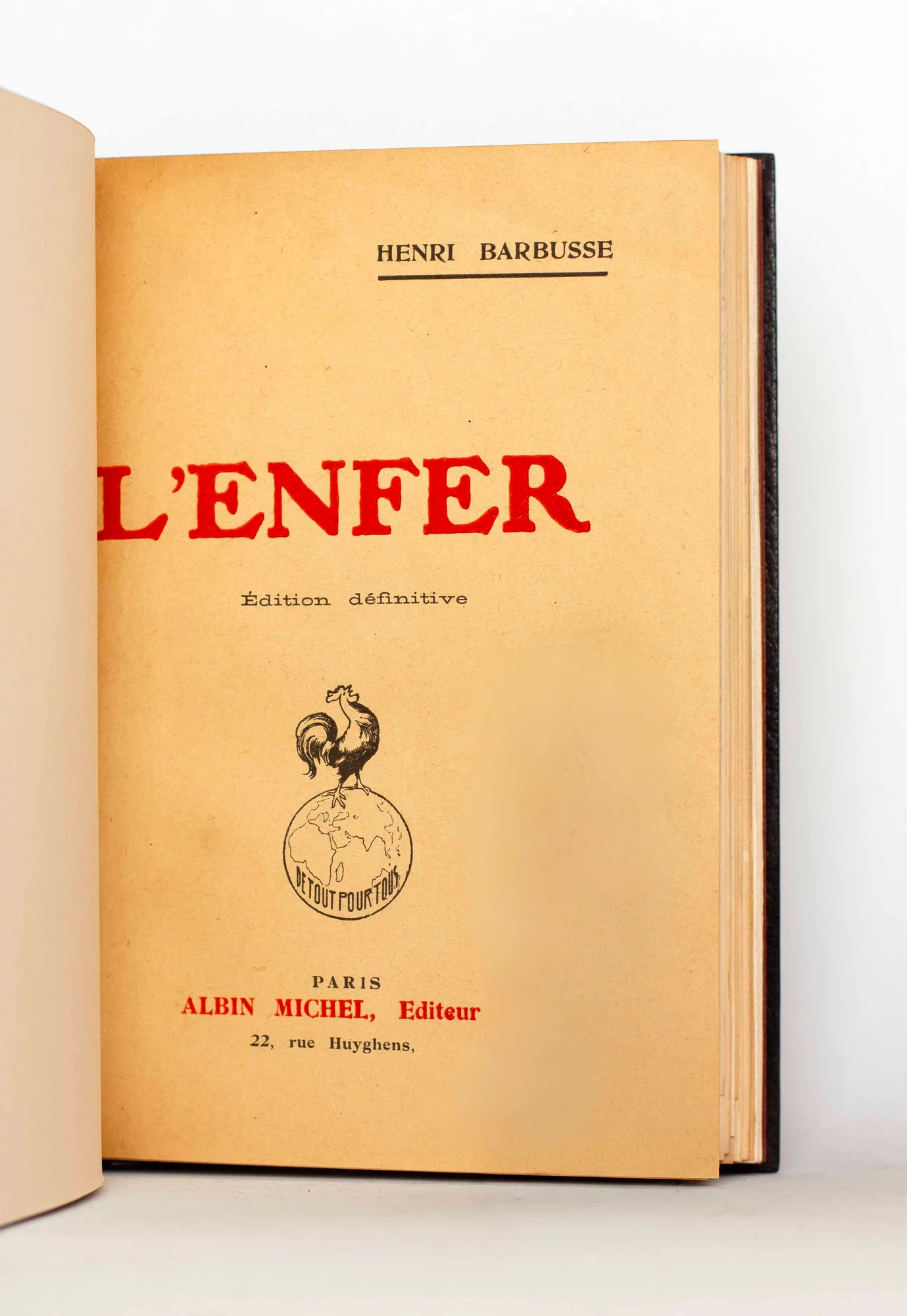 BARBUSSE (Henri). — L'Enfer. Edition définitive. (Réf. 26014)
