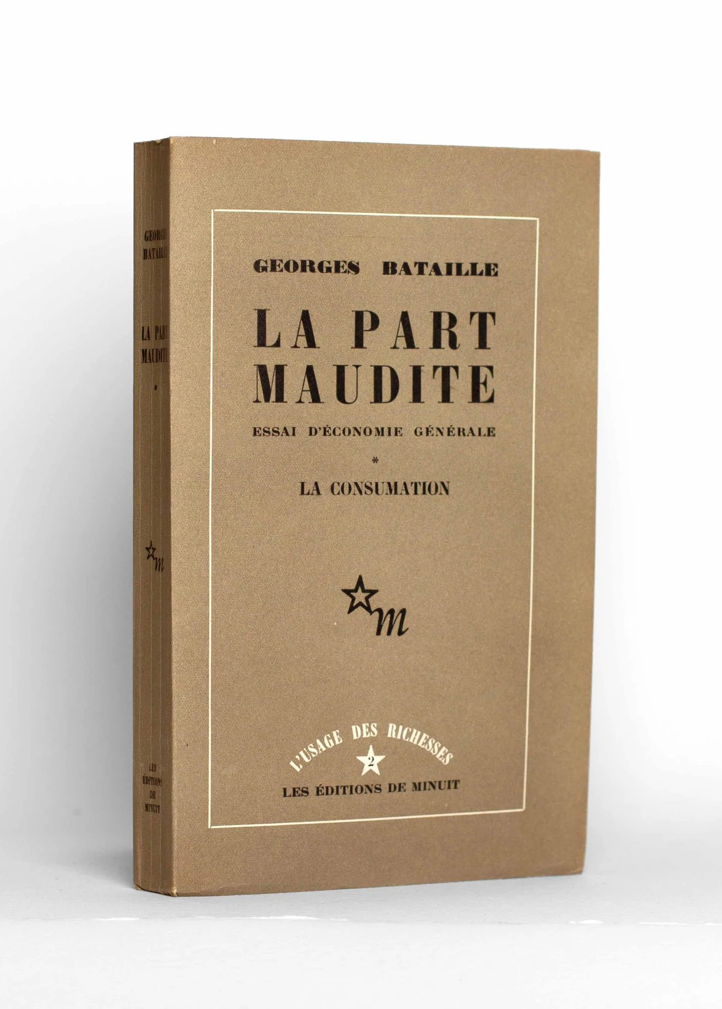 BATAILLE (Georges). — La Part maudite. La Consumation. (Réf. 26027)