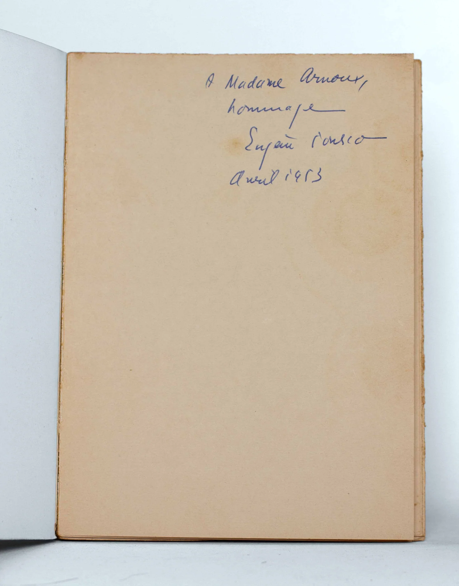 IONESCO (Eugène). — Théâtre - La Cantatrice chauve - La Leçon - Jacques ou la soumission - Le Salon de l'Automobile. (Réf. 26040)
