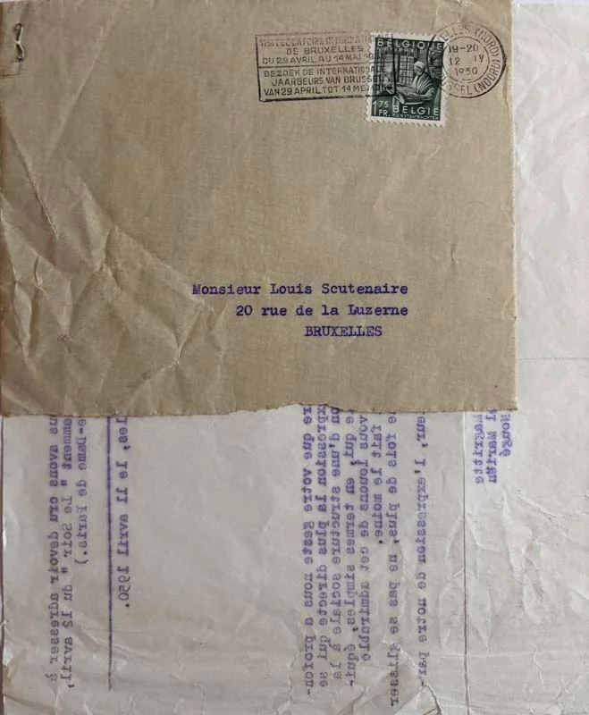 MAGRITTE (René). MARIEN (Marcel). NOUGE (Paul). MOURRE (Michel). — Lettre tapustrite de soutien à Michel MOURRE, copie adressée à Louis Scutenaire. (Réf. 26046)