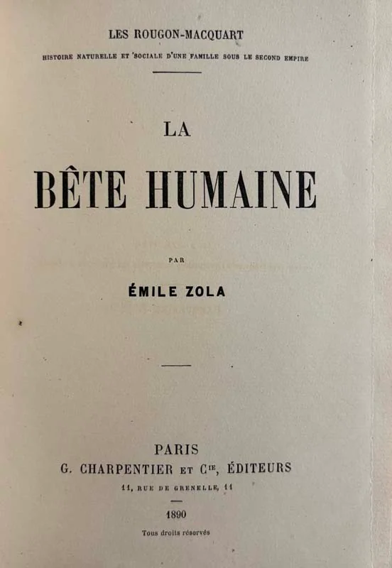 ZOLA (Emile). — La Bête Humaine. (Réf. 26062)