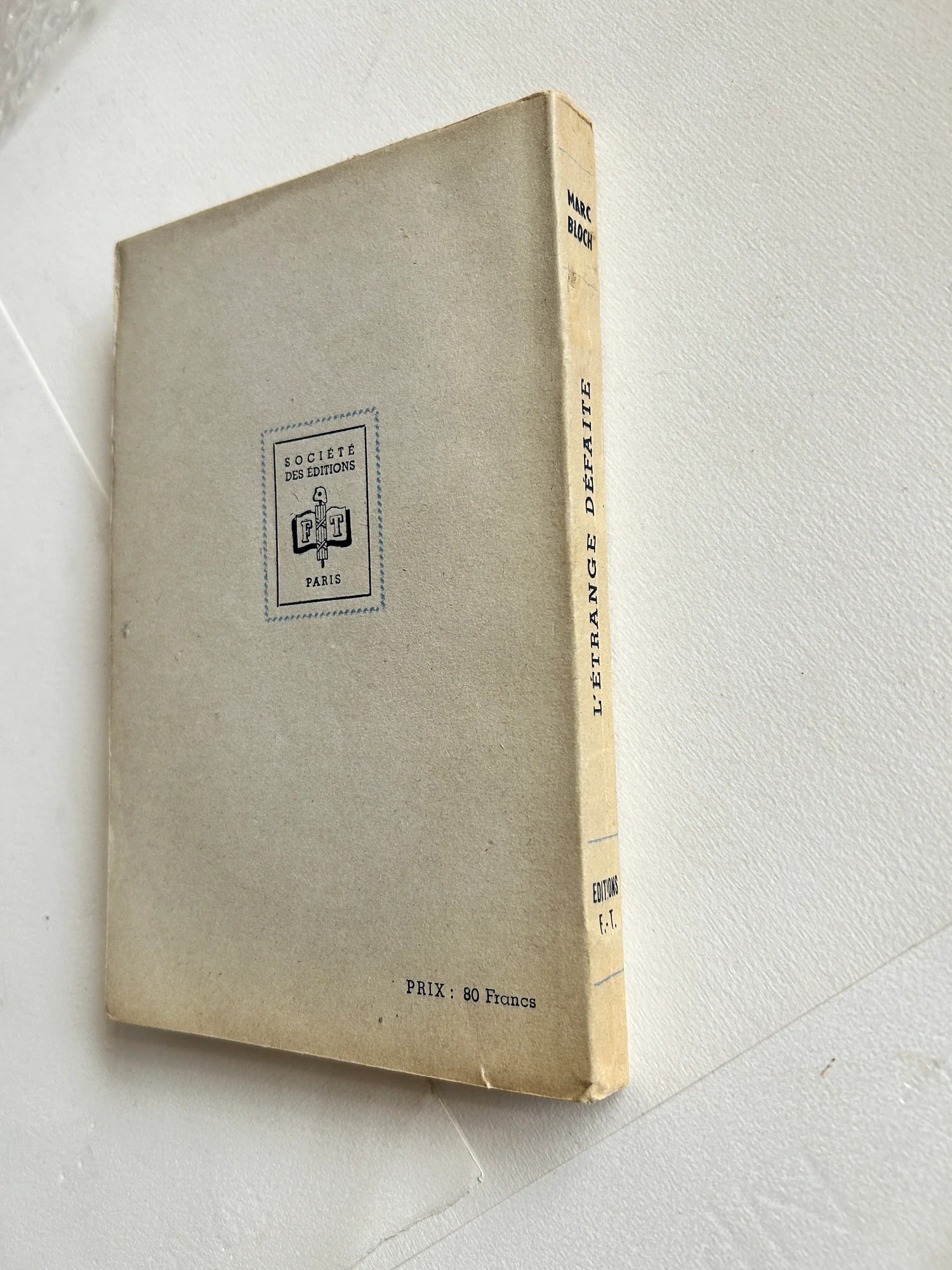 BLOCH (Marc). — L'étrange défaite. Témoignage écrit en 1940. (Réf. 26066)