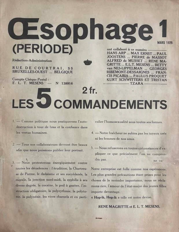 (REVUE). OESOPHAGE N° 1 (Période). — Oesophage n° 1 (Période). (Réf. 26071)