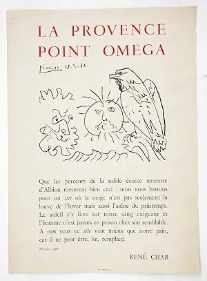 PICASSO (Pablo). CHAR (René). — La Provence point oméga. Affiche originale. (Réf. 26096)