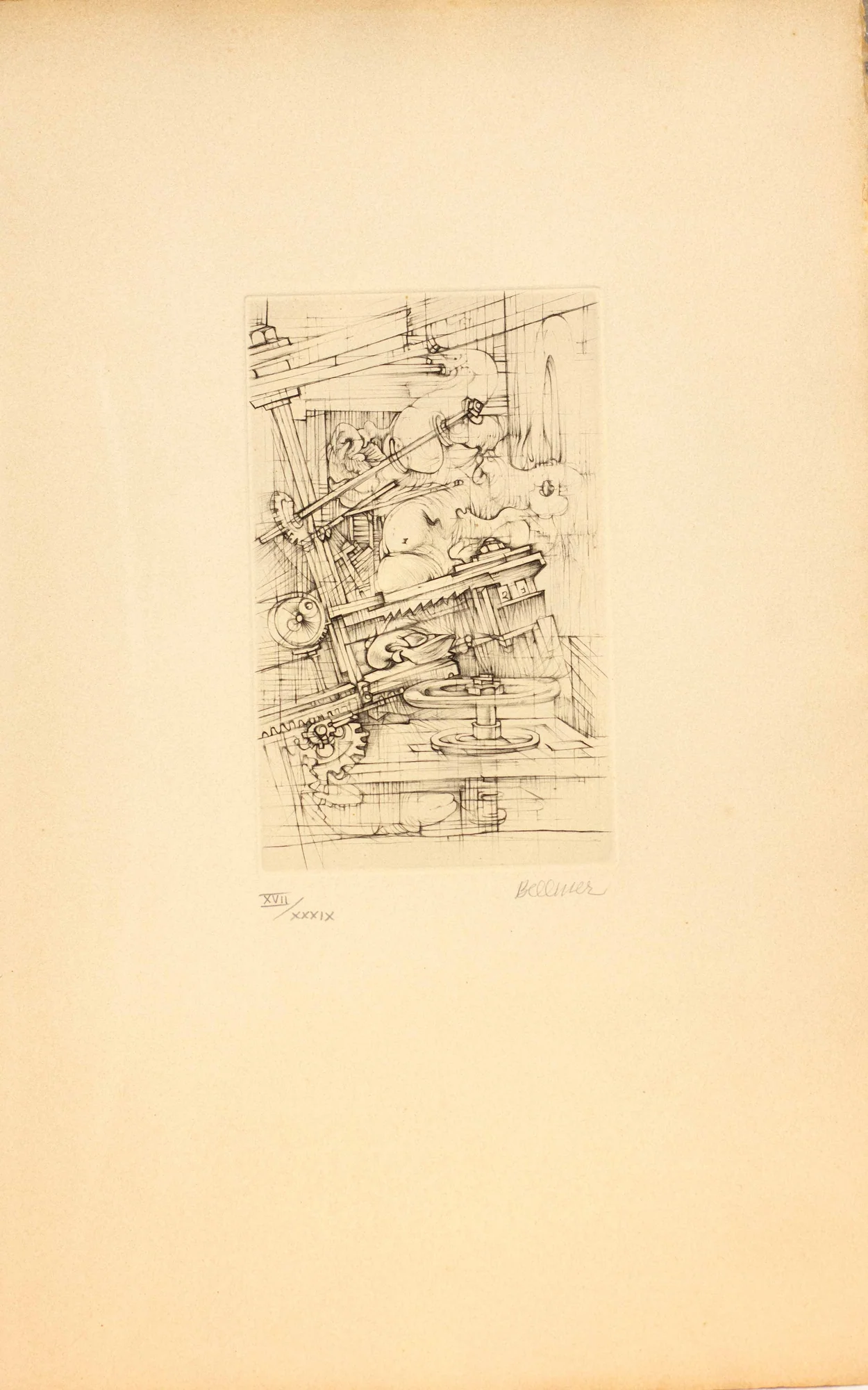 BELLMER (Hans). — Pointe-sèche originale signée. (Réf. 26103)