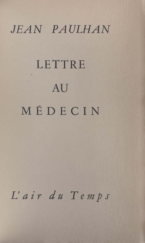 Lettre au médecin. — planche 3